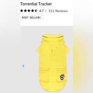 Canada pooch torrential tracker dog raincoat size 18